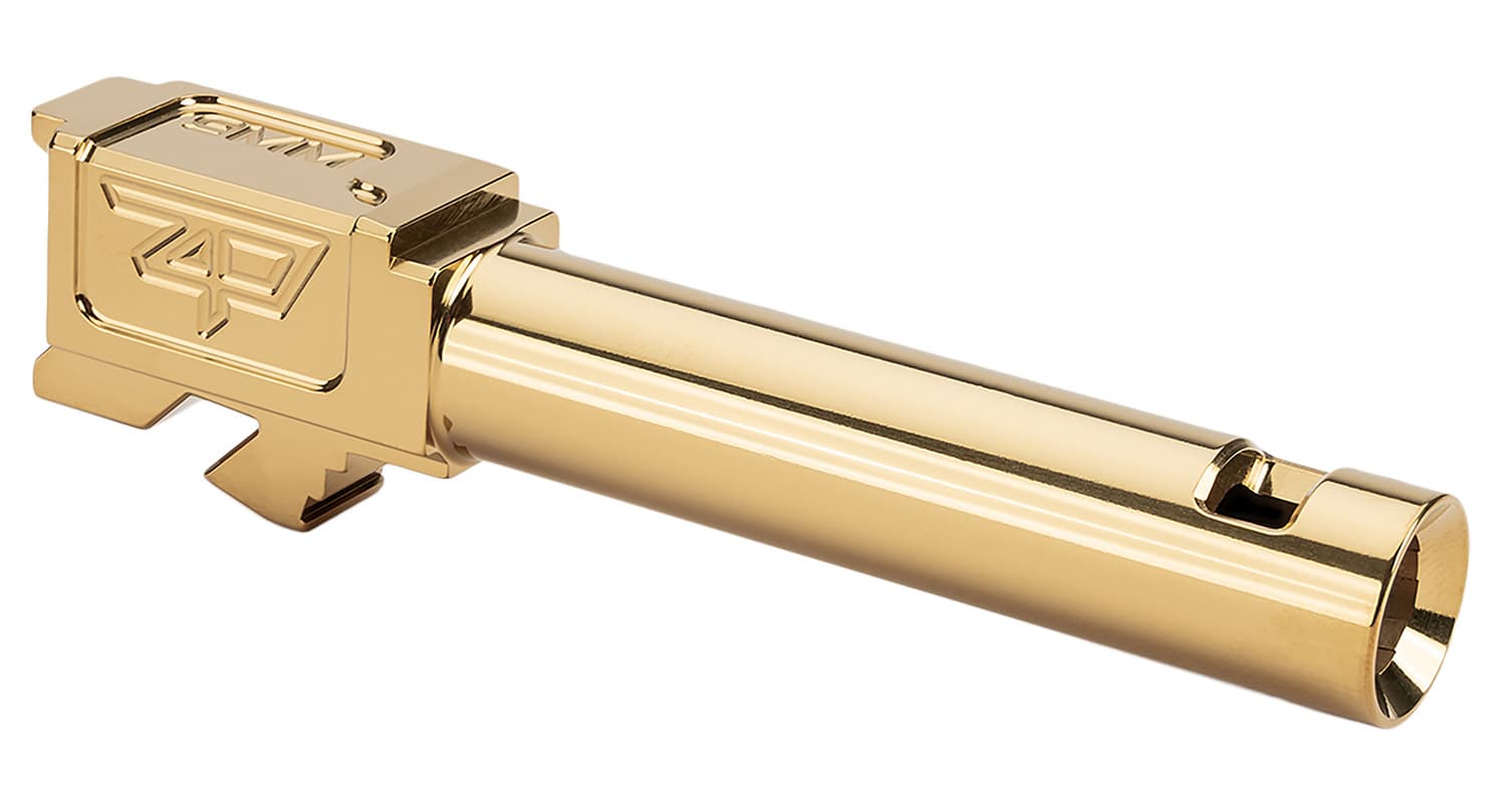 Zaffiri Precision Glock 19 Gen1-4 3.89in Gold Stainless Blowhole Compensator