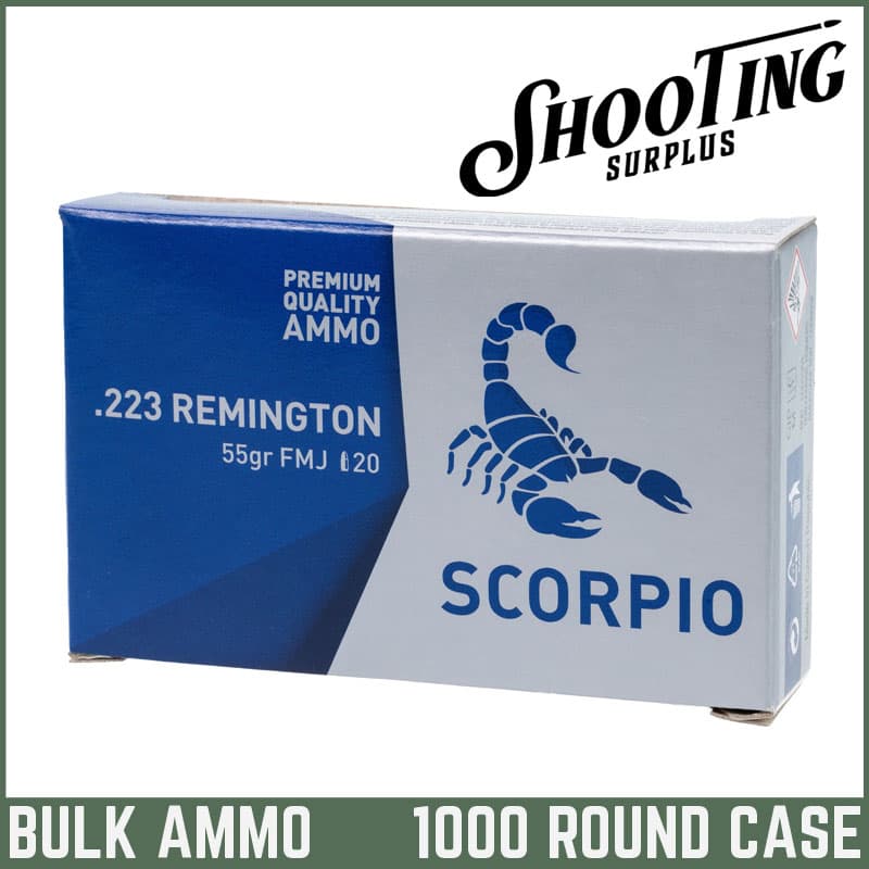 *FREE SHIPPING* STV Technology Scorpio Brass .223 Rem 55 Grain - CASE \ 1000 Rounds