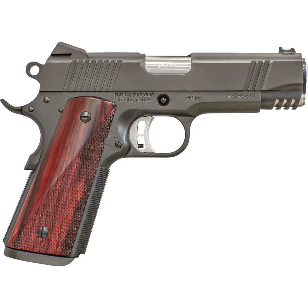 Fusion 1911 Riptide Commander Pistol 45 ACP 4.25 in. Black w/ Mag Well