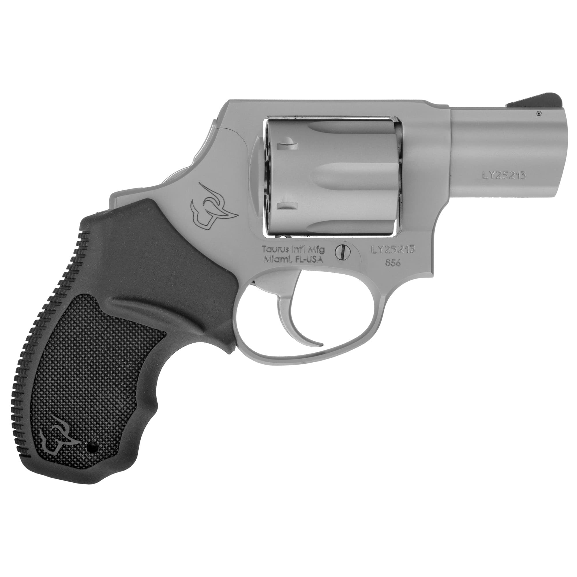 Taurus 856 Revolver - Stainless Steel | 38 Spl +P | 2" Barrel | 6rd | Rubber Grip | Concealed Hammer