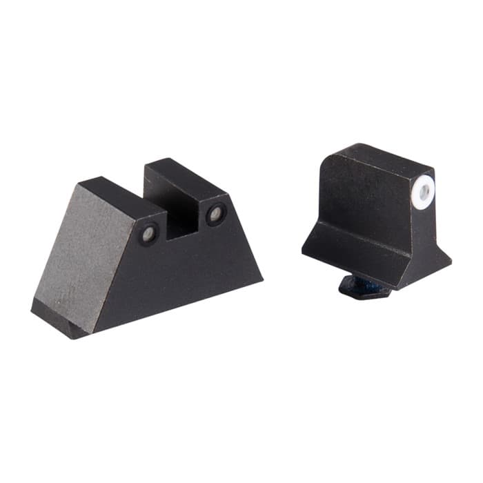 Night Fision Glock Suppressor Height Sights Green Front White Rear Outline