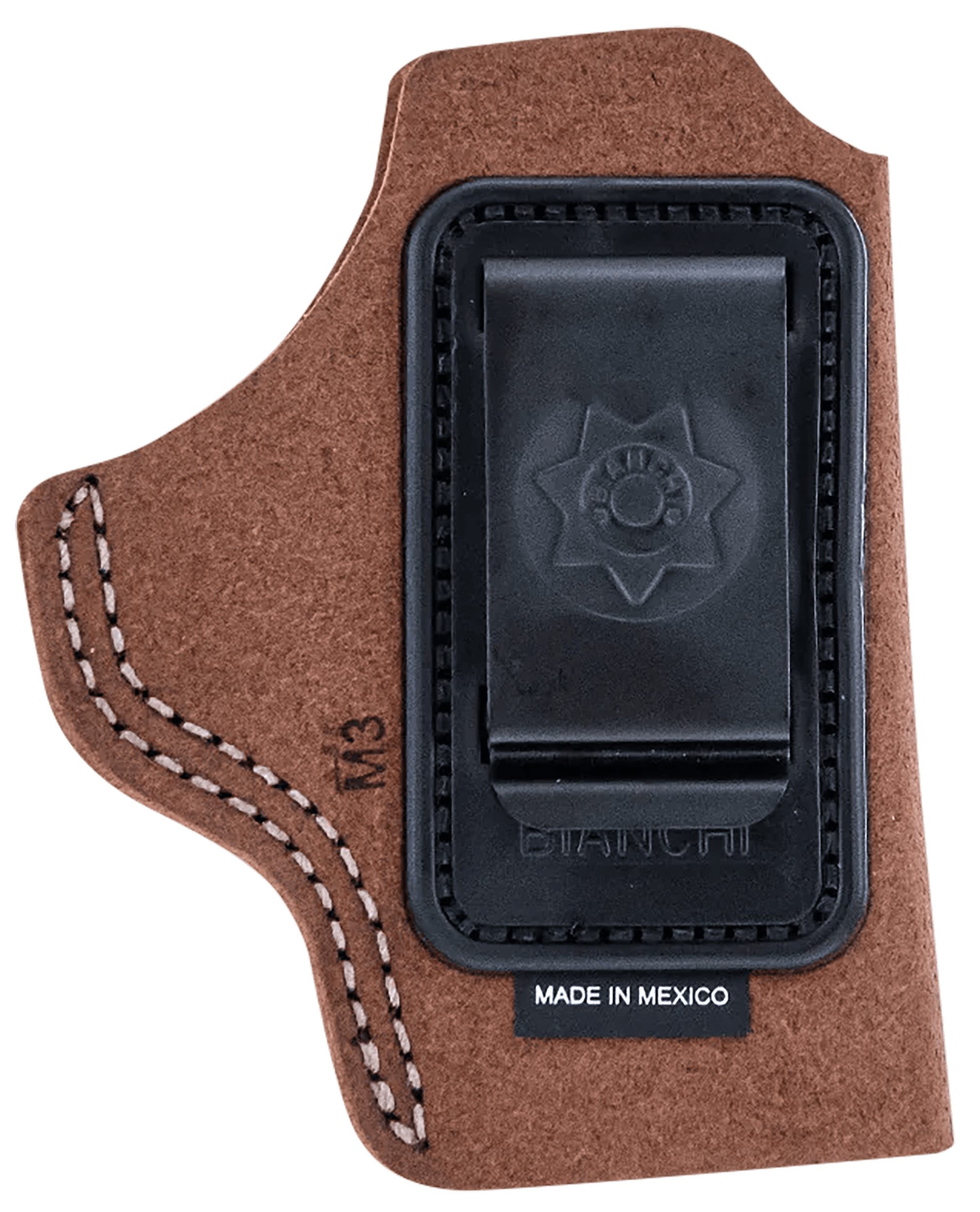 Bianchi 10382 6C  IWB Size 02 Tan Leather Belt Clip Fits 3" Barrels/Ruger/Colt/Charter Arms Right Hand