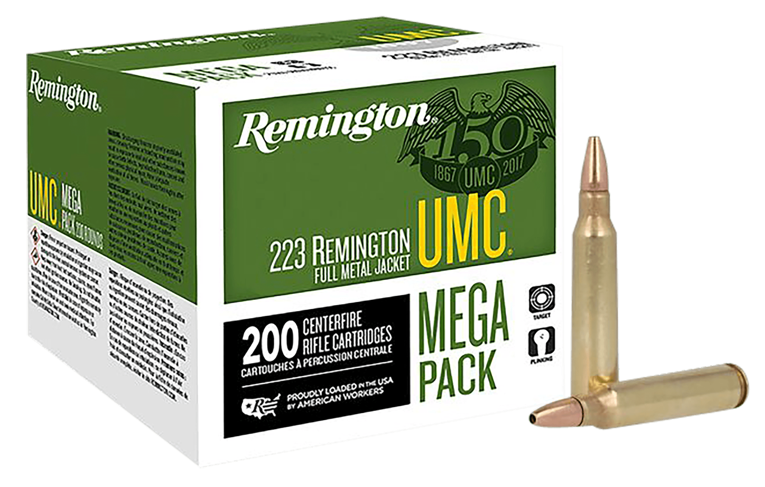 Remington UMC 223 Remington Jacketed Hollow Point 45 Grain 200 Rounds