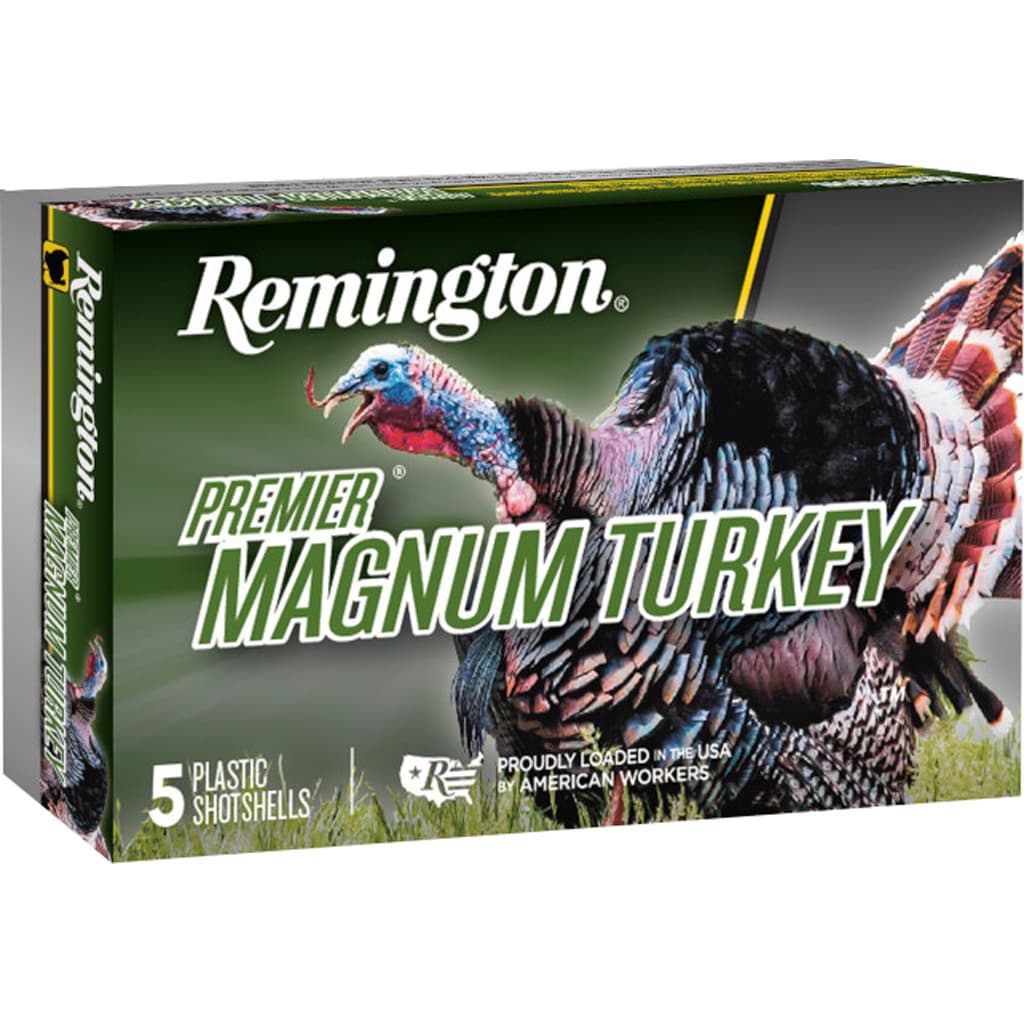 Remington, Premier Magnum Turkey Loads, 20 Gauge, Copper-Plated Lead Shot, 1 1/4 oz, 5 Rounds