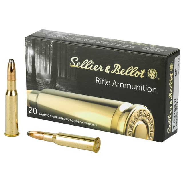 Sellier & Bellot SB76254RB 7.62x54mmR Soft Point 180 Grain 20 Rounds