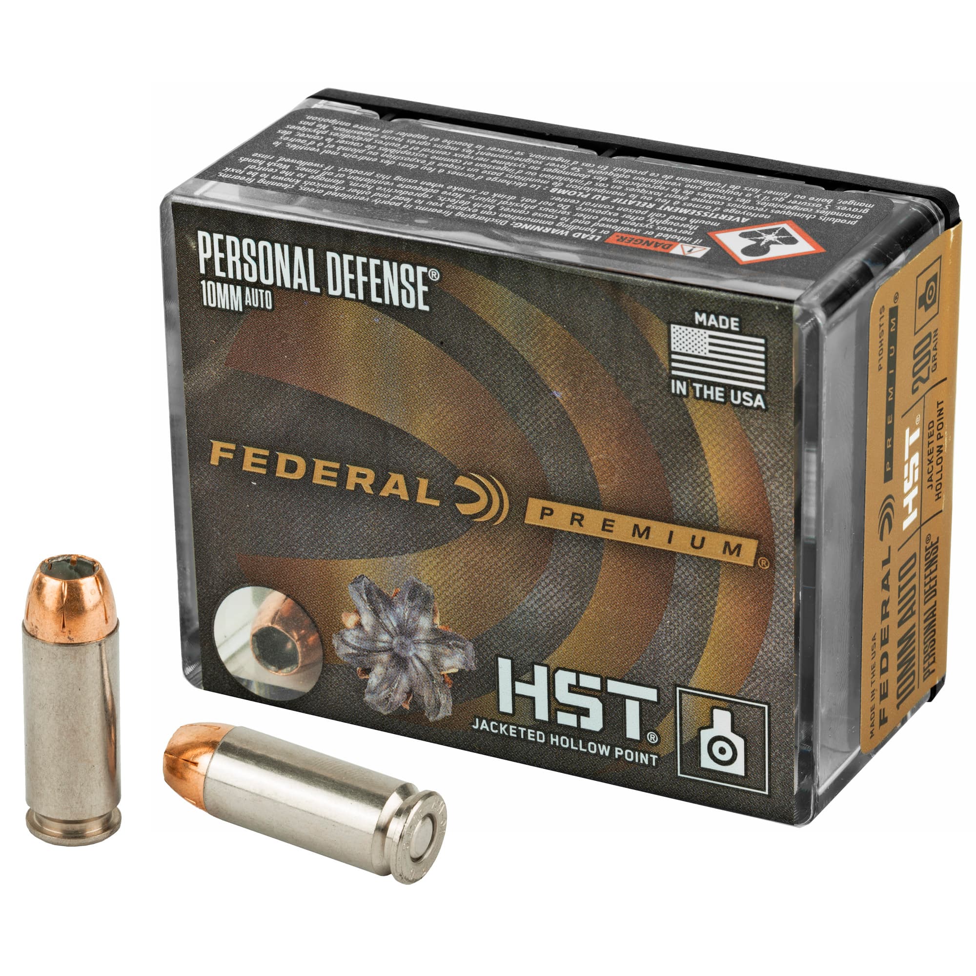 Federal, Hst, 10mm Auto, Jacketed Hollow Point, 200 Grain, 20 Rounds