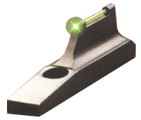 TruGlo 3/8 Dovetail Front Sight Black Green Fiber Ramp for Rifles