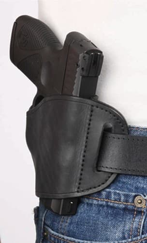 Bulldog MLBS Molded  OWB Black Leather Belt Slide Fits Bersa Thunder 380 Fits Ruger LCP Fits Sig 230 Right Hand