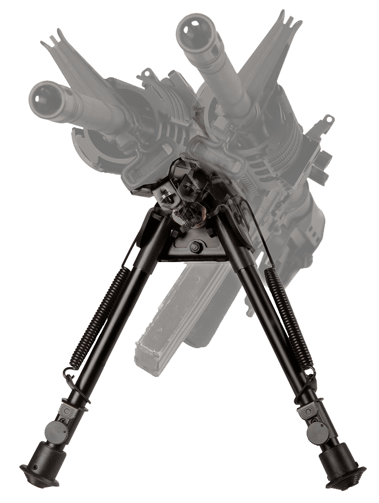 Blackhawk 71BP11BK Sportster Pivot + Traverse Bipod 13.50-23" Black Anodized Metal, Sling Swivel Attached, Rubber Feet