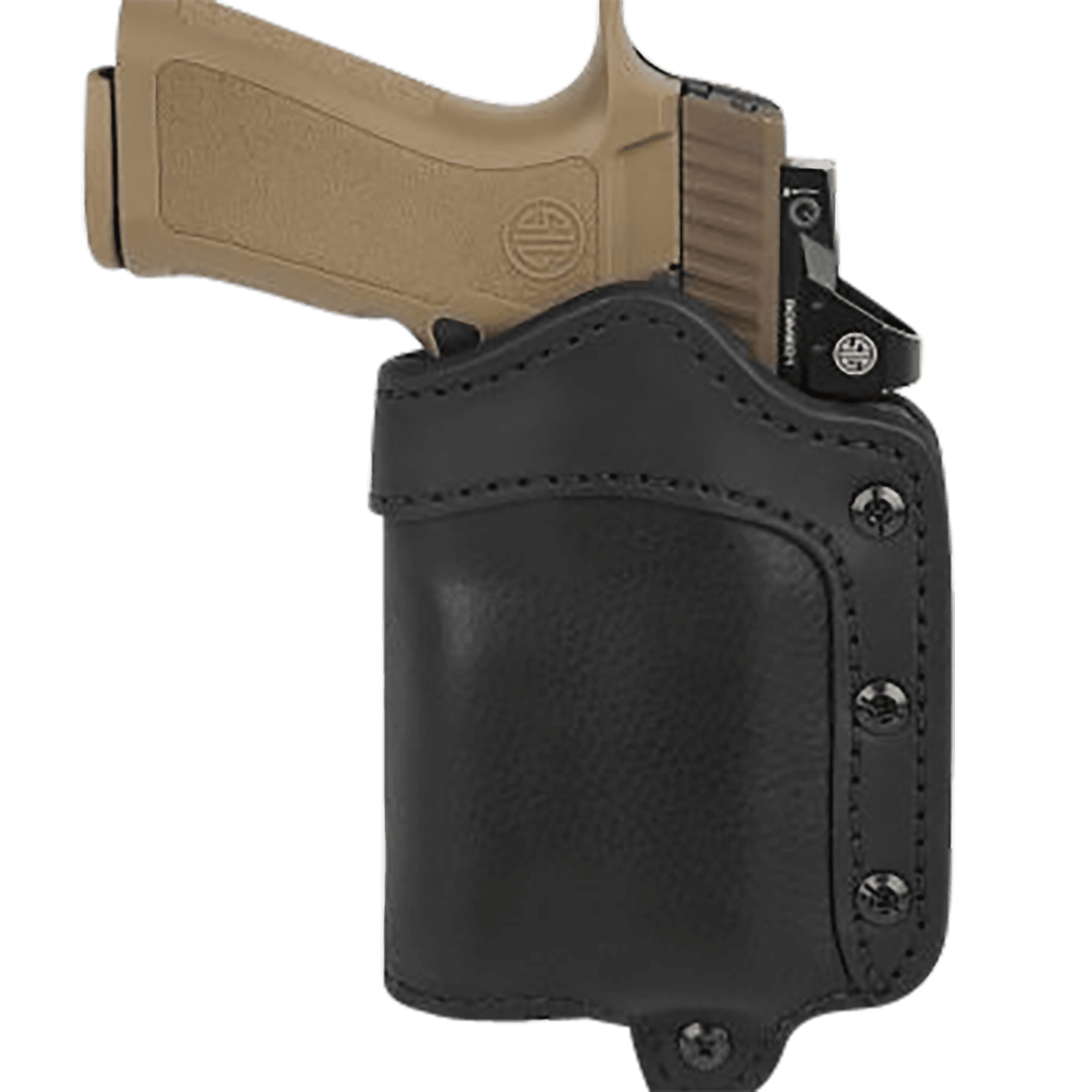 1791 Gunleather UCLB24NSBR Ultra Custom Light Bearing OWB Size 2.4 Night Sky Black Leather Belt Loop Fits Sig P320/Springfield XD-M Right Hand