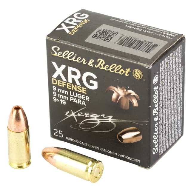 Sellier & Bellot Magtech SB9XA 9mm Luger Jacketed Hollow Point 100 Grain 25 Rounds
