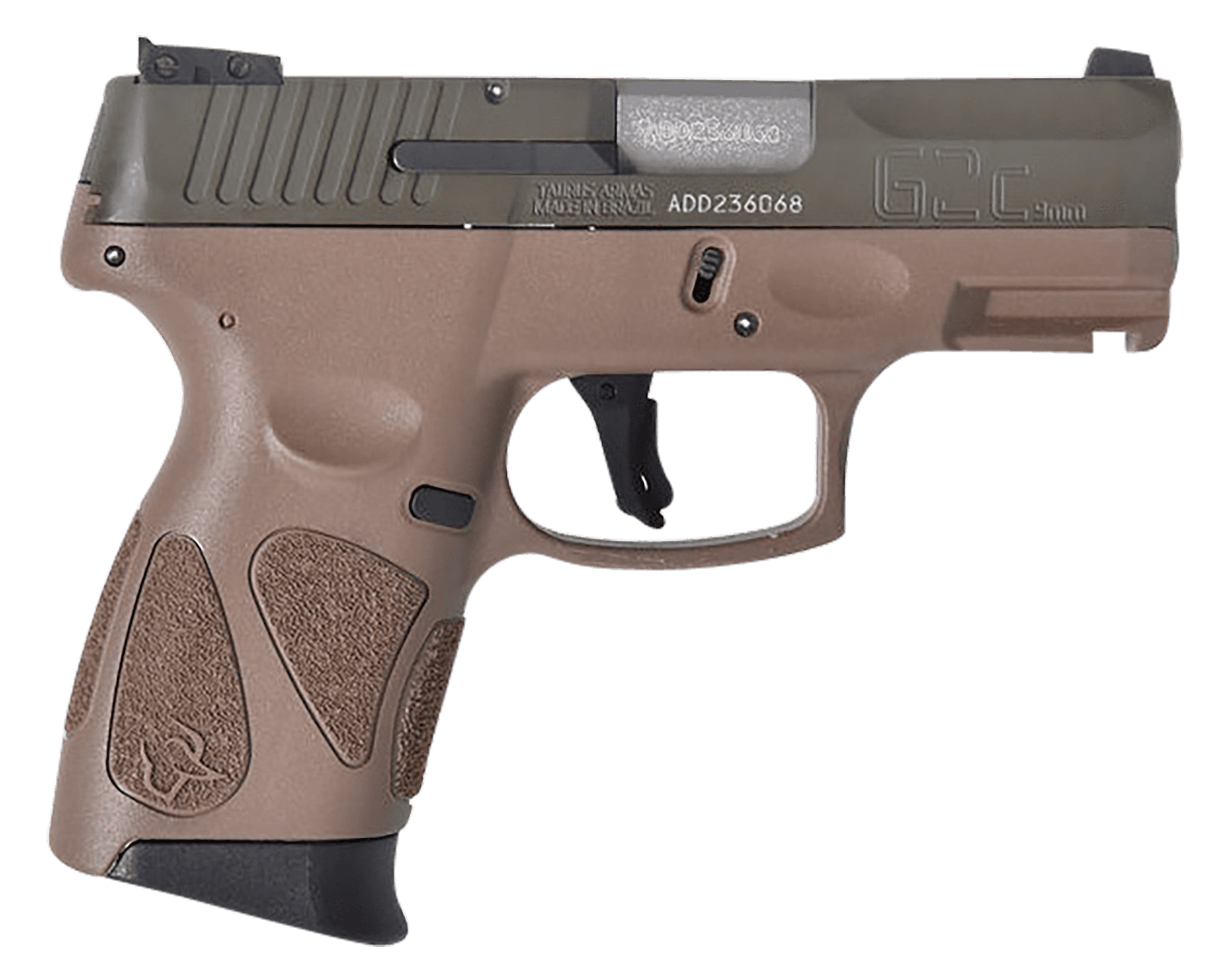 Taurus G2C 9mm Luger 3.26 Inch 12 Round Moss Green Cerakote Bronze Polymer