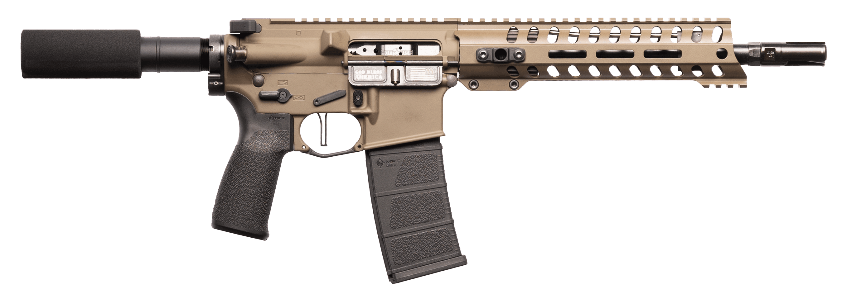 Patriot Ordnance Factory Minuteman 5.56 NATO 10.5in 30+1 Patriot Brown Rec Buffer Tube Stock & Grip