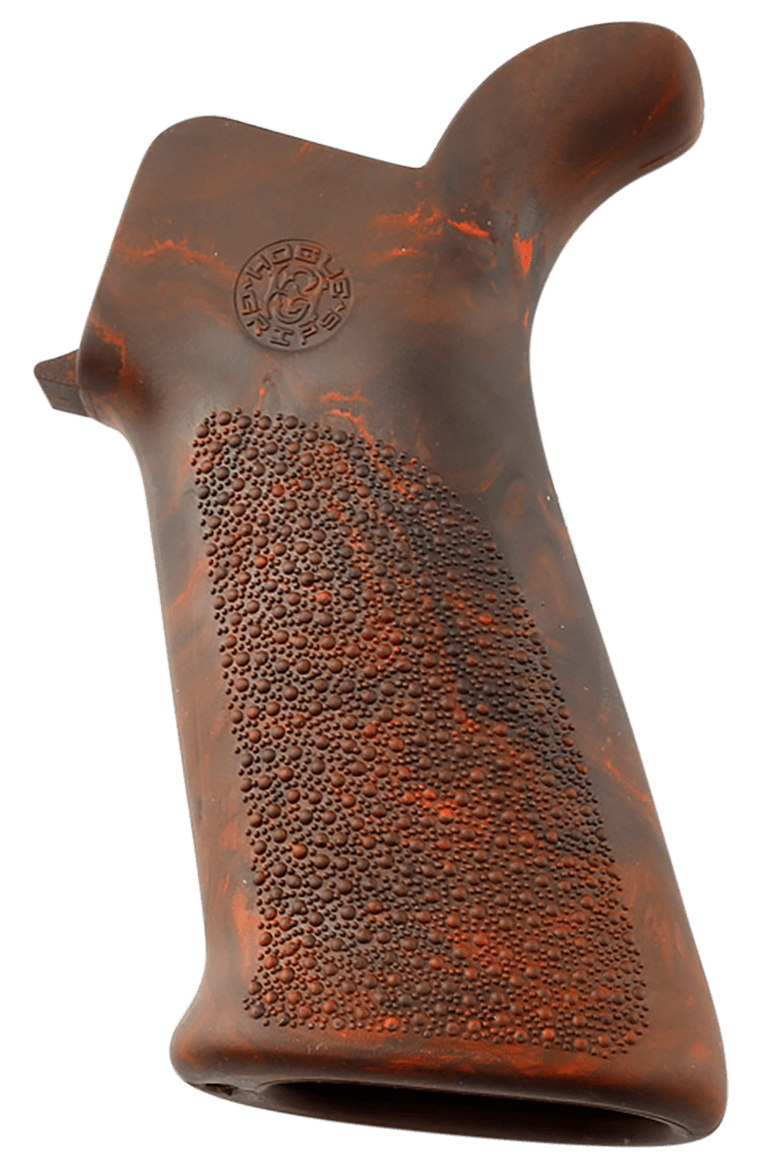 Hogue OverMolded Beavertail Rubber Grip Red Lava Cobblestone AR15 M16
