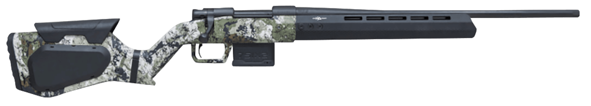 Howa HHERA308CFXK7 Hera H7 Full Size 308 Win 5+1 24" Black Carbon Fiber Threaded Barrel, Matte Blued Drilled & Tapped Receiver, XK7 Kings Camo w/Black Webbing Adjustable Synthetic Stock,