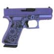 Glock G43X Custom 9mm 3.4in 10rd Purple Pearl Cerakote Mandala Engraved