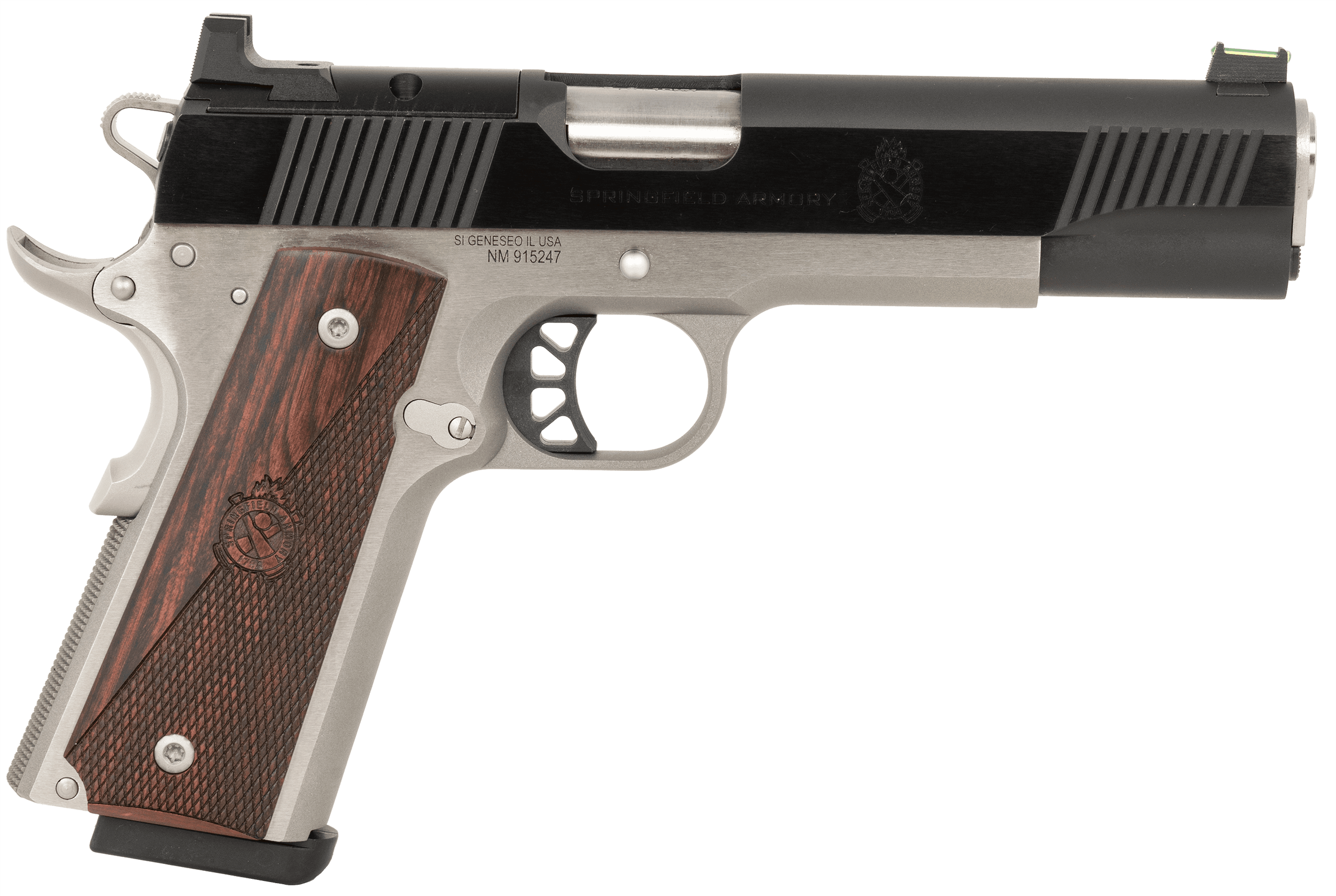 Springfield Armory 1911 Ronin 10mm Auto 5 Inch 8 Rounds Stainless Steel Beavertail Wood Grip