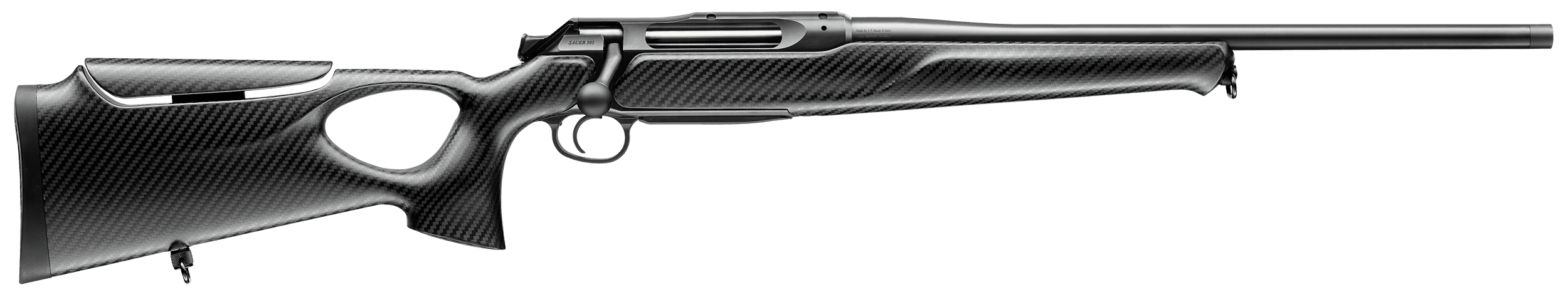 Sauer 80117114 505 Synchro XTC Full Size 222 Rem 3+1 20" Matte Blued Threaded Barrel, Matte Blued Saddle Mount Steel Receiver, Black Thumbhole w/Adj Comb Carbon Fiber Stock