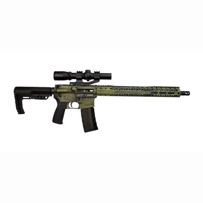 SPEC15 RIFLE 16IN 5.56 BAZOOKA GREEN W/BURRIS TAC30 OPTIC