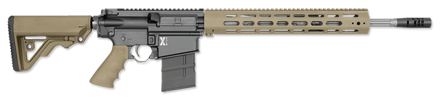 Rock River Arms X308A1751TV1 LAR-8 X-1 308 Win 18" Stainless 20+1, Black Rec, Tan RRA A2 Operator Stock & Hogue Grip, Carrying Case