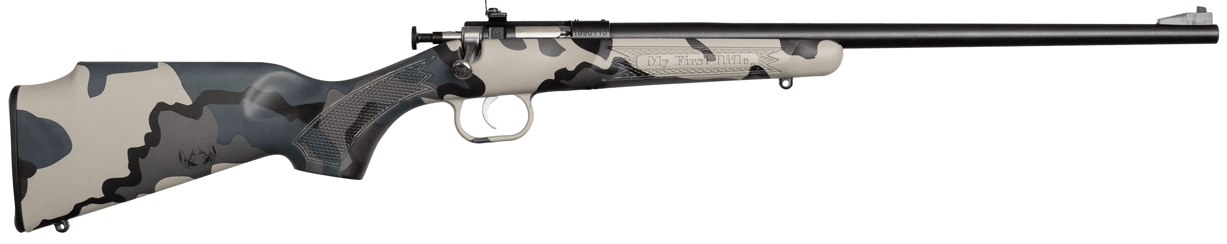 Crickett KSA2176 My First Rifle Gen2 22 S/L/LR Single Shot 16.10" Blued Steel Barrel & Receiver, Kuiu Vias Camo Synthetic Fixed Stock, EZ Loader