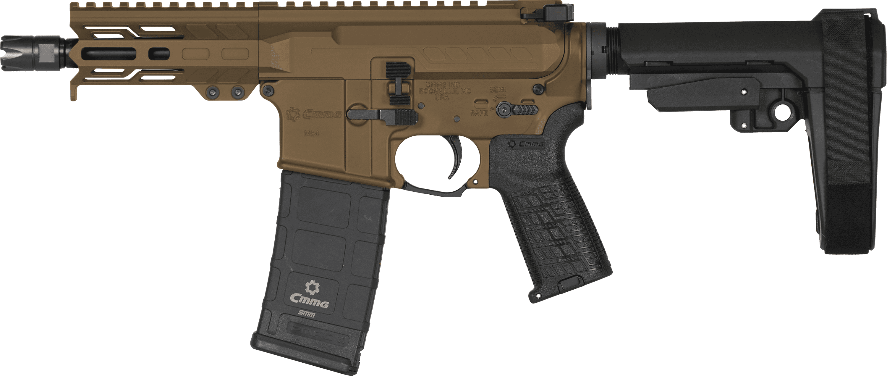 CMMG Banshee MK4 9mm Luger 5" Barrel 30 Rounds Midnight Bronze