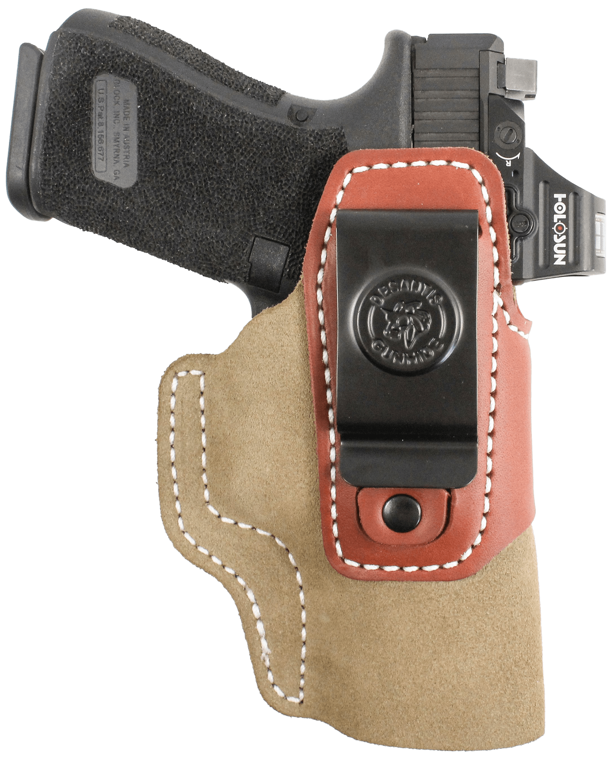 DeSantis Gunhide 215NJ7FZ0 Transit IWB Natural Kydex/Leather Ruger LCP II Belt Clip Ambidextrous
