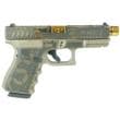Glock G19 Gen 3 9mm Luger 4 in Barrel 15 rd Distressed Gold Engraved