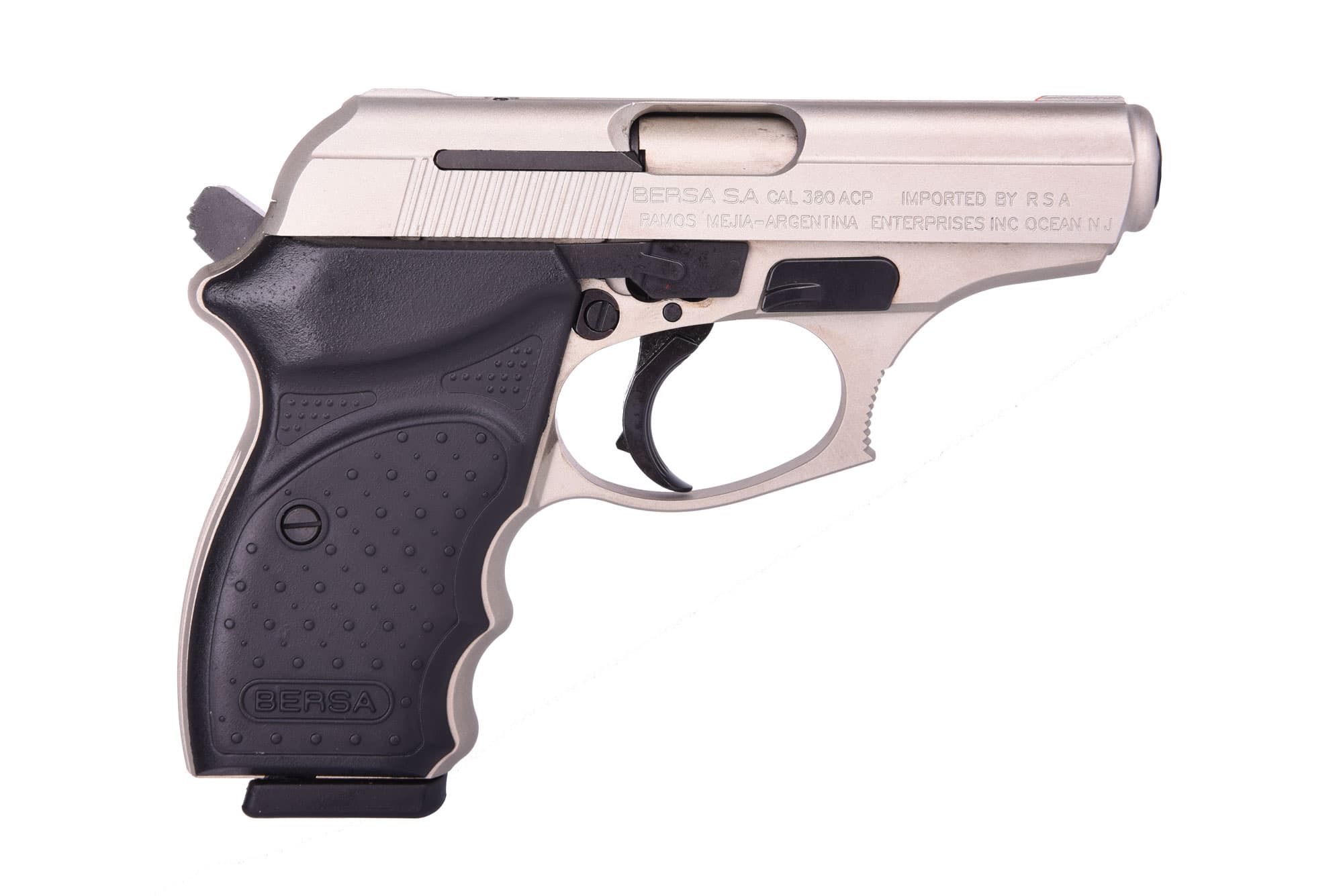 Bersa Thunder Conceal Carry, 380ACP, 3.5in. Barrel, 8rd - Nickel (THUN380NKLCC)