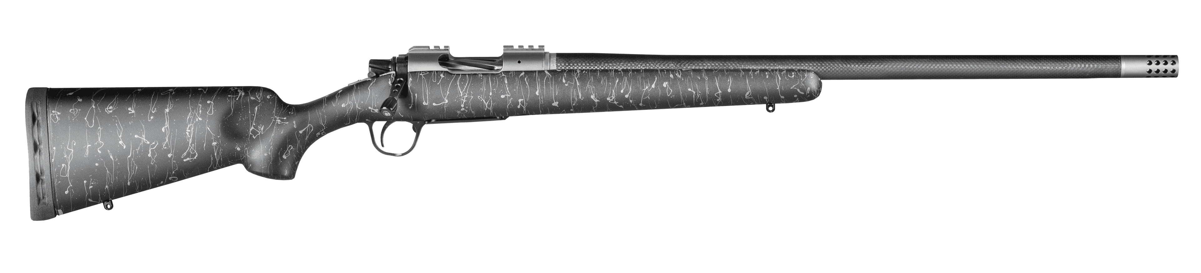 Christensen Arms 8010800100 Summit TI  Full Size 6.5 PRC 3+1, 24" Natural Titanium Steel Threaded Barrel, Natural Titanium Aluminum Receiver, Black w/Gray Webbing Fixed Sporter Stock