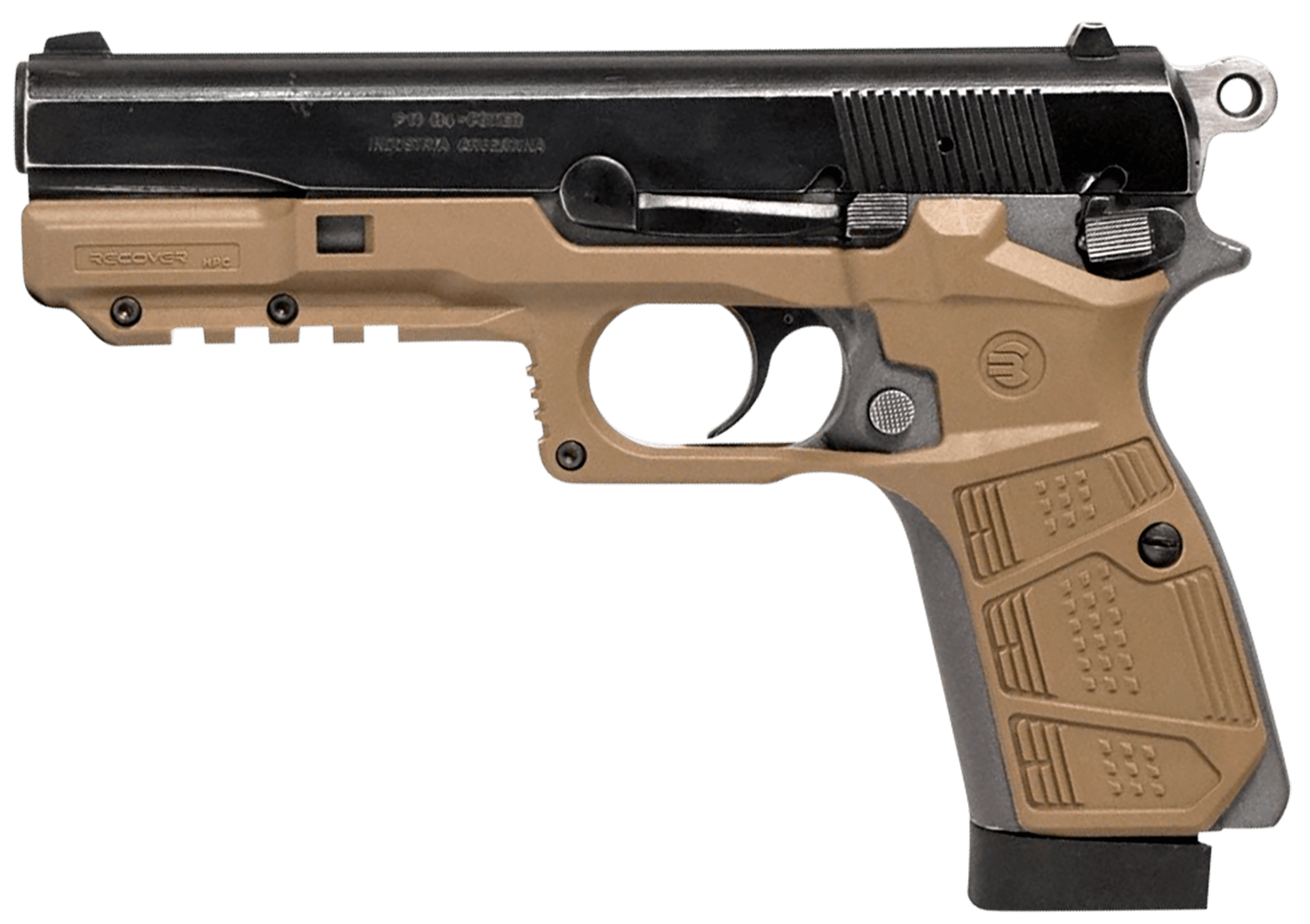 Recover Tactical HPC-02 Grip Rail System Tan Polymer for Browning Hi-Power