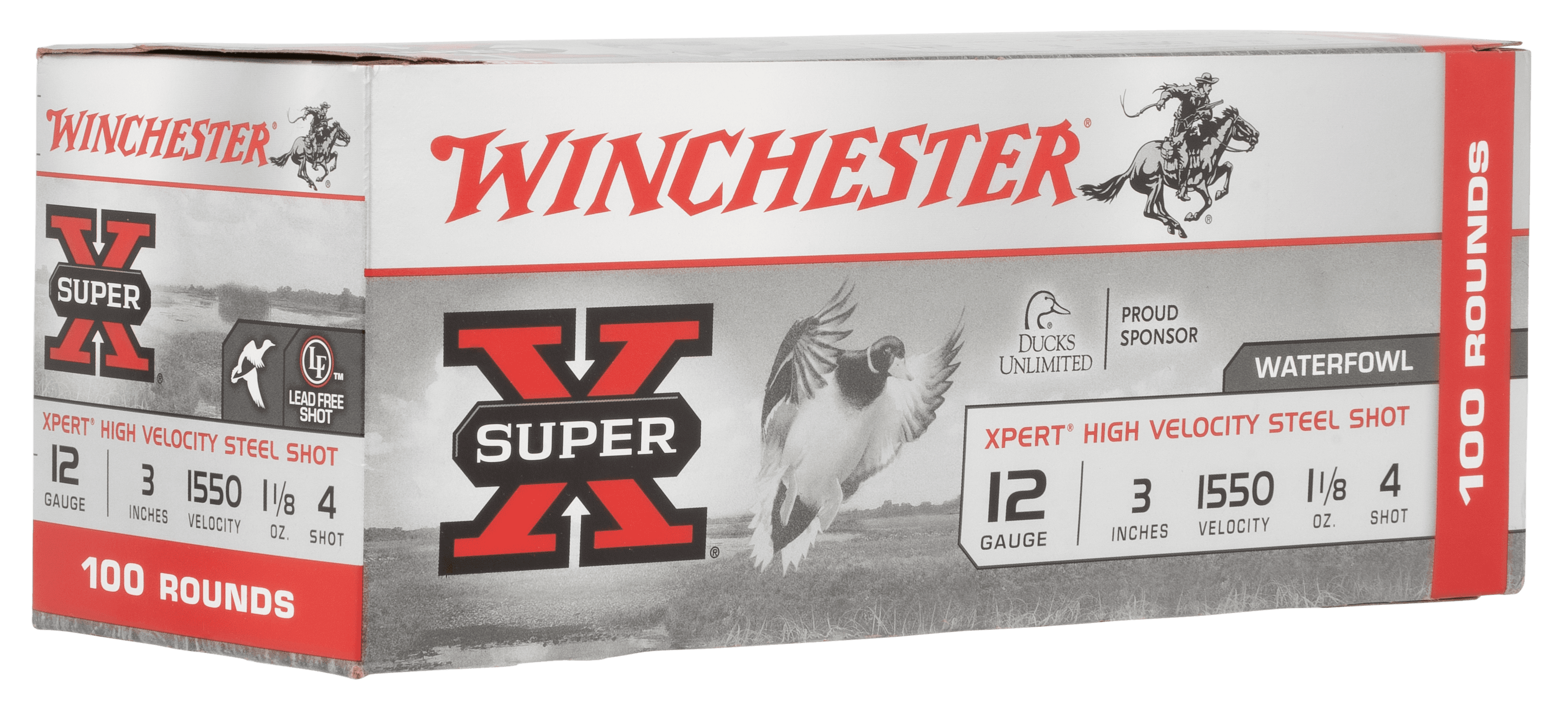 Winchester, Super X Xpert High Velocity, 12 Gauge, Steel Shot, 1 1/8 oz, 100 Rounds