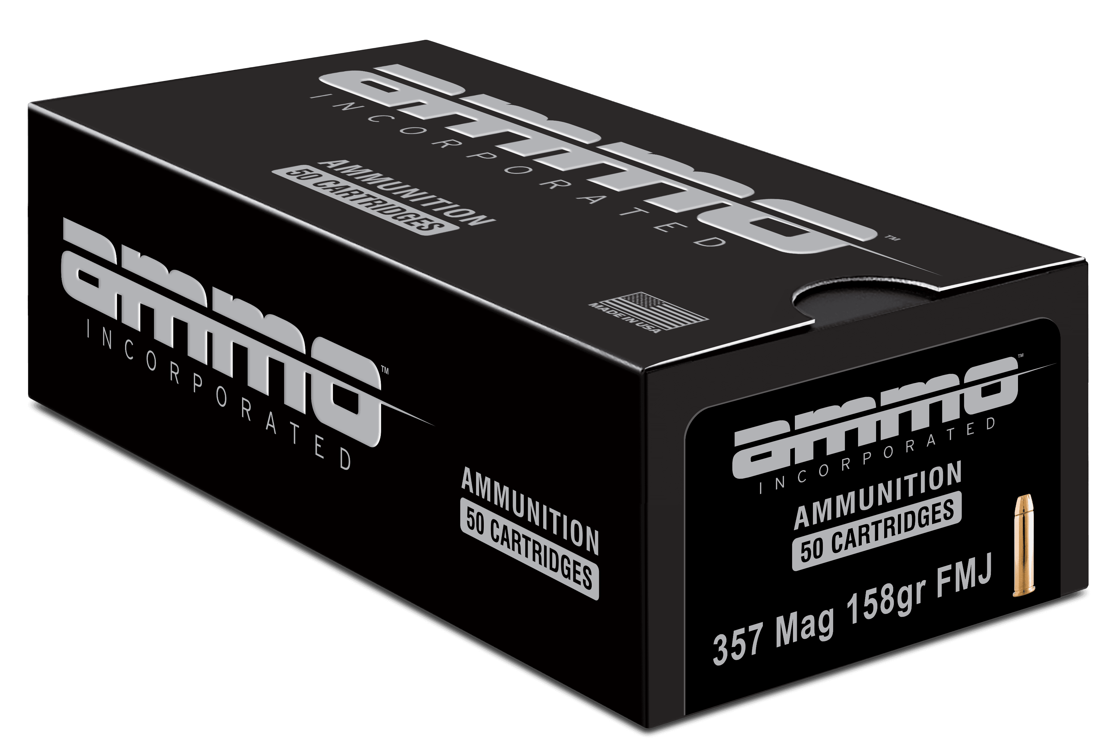 Ammo Inc 357158FMJA50 Signature  357Mag 158gr Full Metal Jacket 50 Rounds