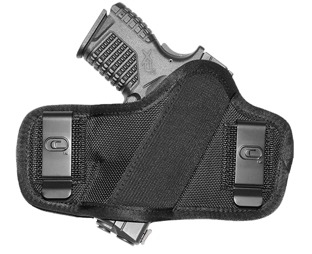 Crossfire Shooting Gear CRFCLPONSA1C3 The Clip-On OWB Black Ballistic Nylon Belt Clip Fits 3-3.50" Barrel Compact Ambidextrous