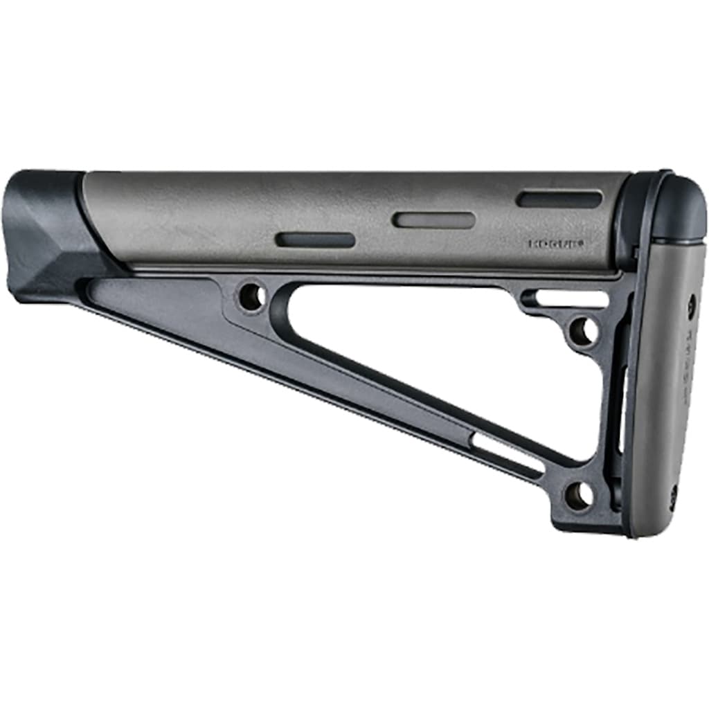 Hogue OverMolded Fixed Buttstock Grey for A2 Buffer Tube AR Rifles