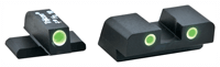AmeriGlo XD191 Classic Tritium Sights for Springfield XD Green Front Green Rear
