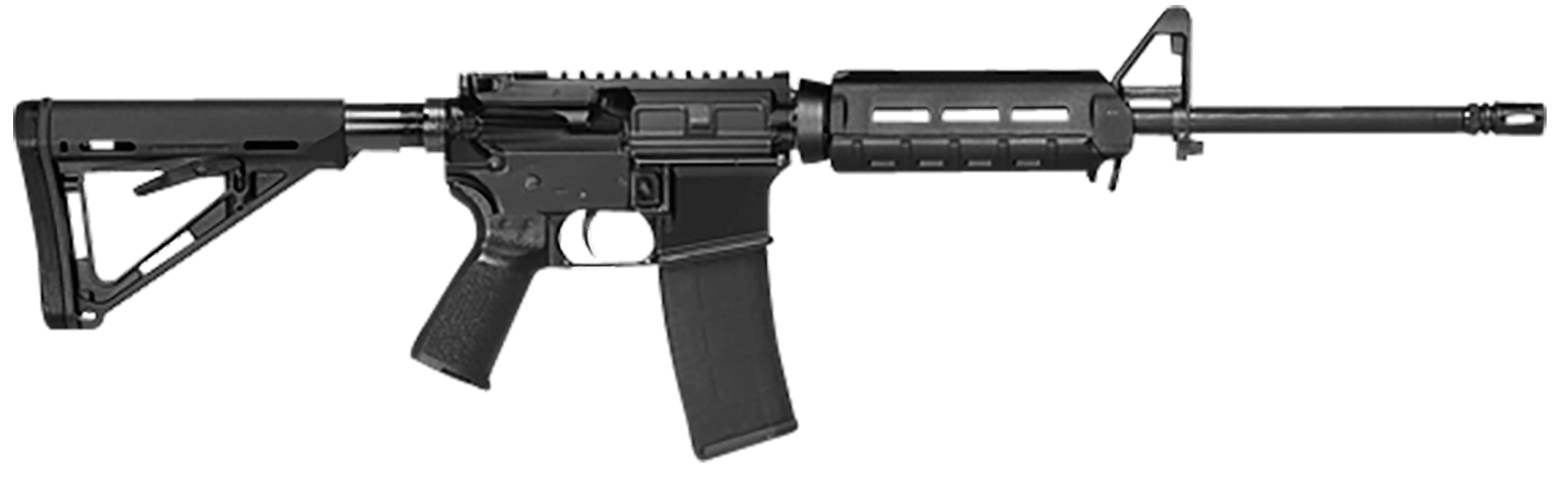 Del-Ton Inc RFTH16-MLOK Echo 316L 5.56x45mm NATO 16" 30+1 (1:9") Black Hard Coat Anodized Rec Black 5 Position Mil-Spec Stock/Magpul MOE Grip