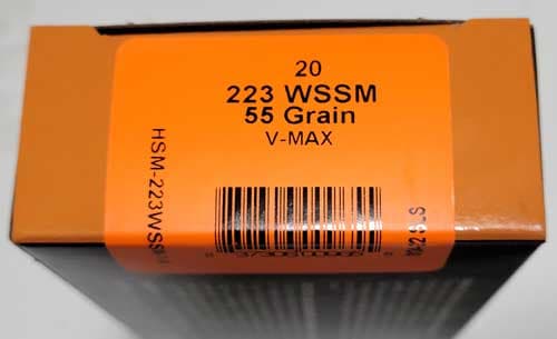HSM Varmint V-Max 223 WSSM 55 Grain 20 Rounds