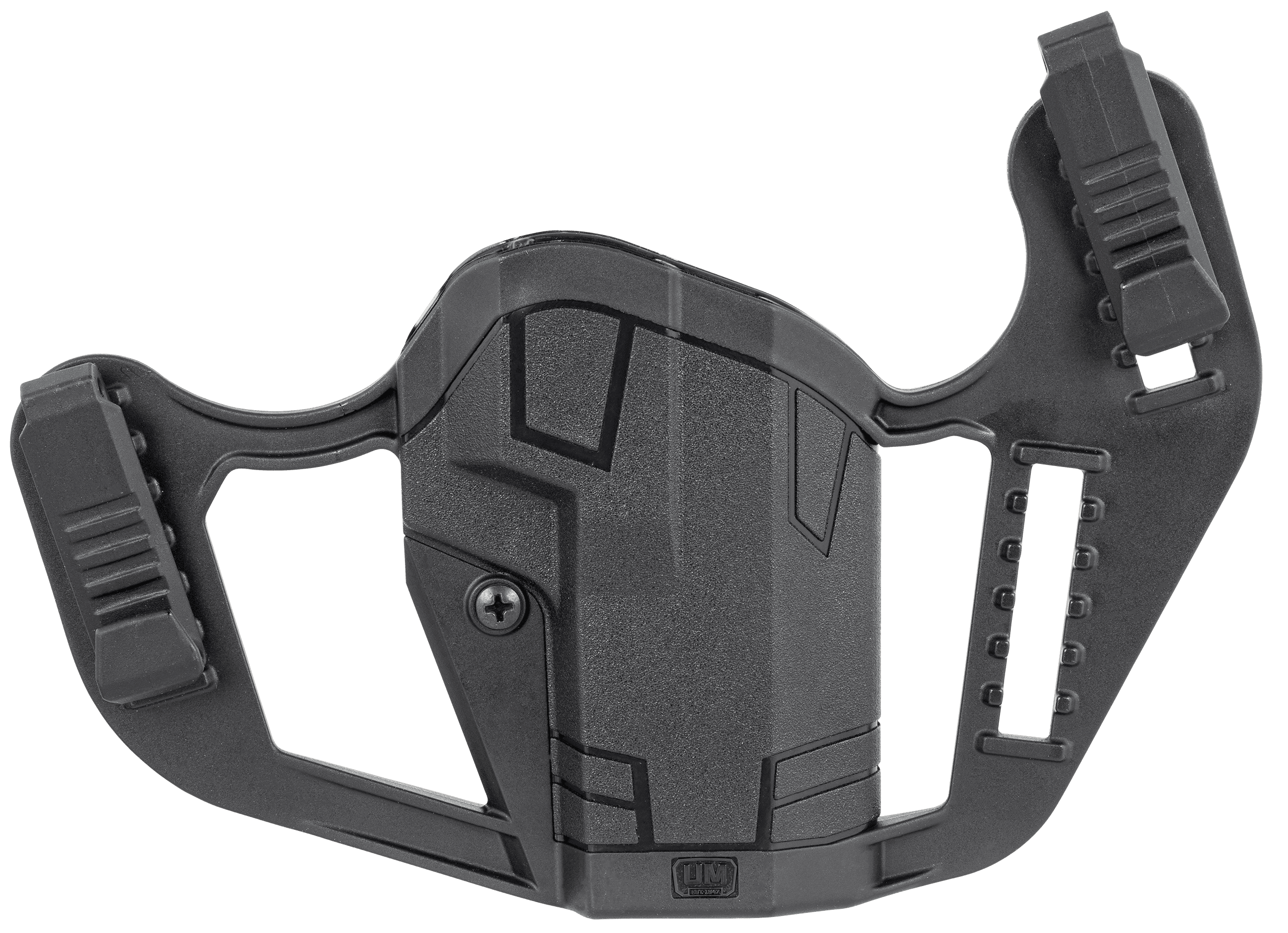 Uncle Mike's 79076 Apparition IWB/OWB Belt Clip Mount Compatible w/Glock 48/S&W M&P Shield EZ Black Polymer Ambidextrous
