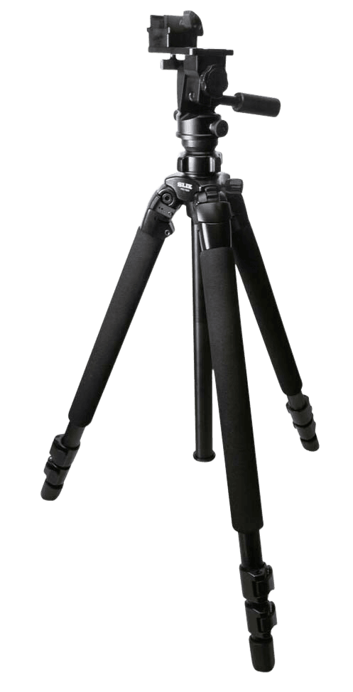 KOPF Jager KJ85003K Folding Tripod K700 Tripod made of Aluminum with Black Finish, Adjustable Reaper Rail, 3-Level Leg Extension, 21-87 Degree Pan & Tilt