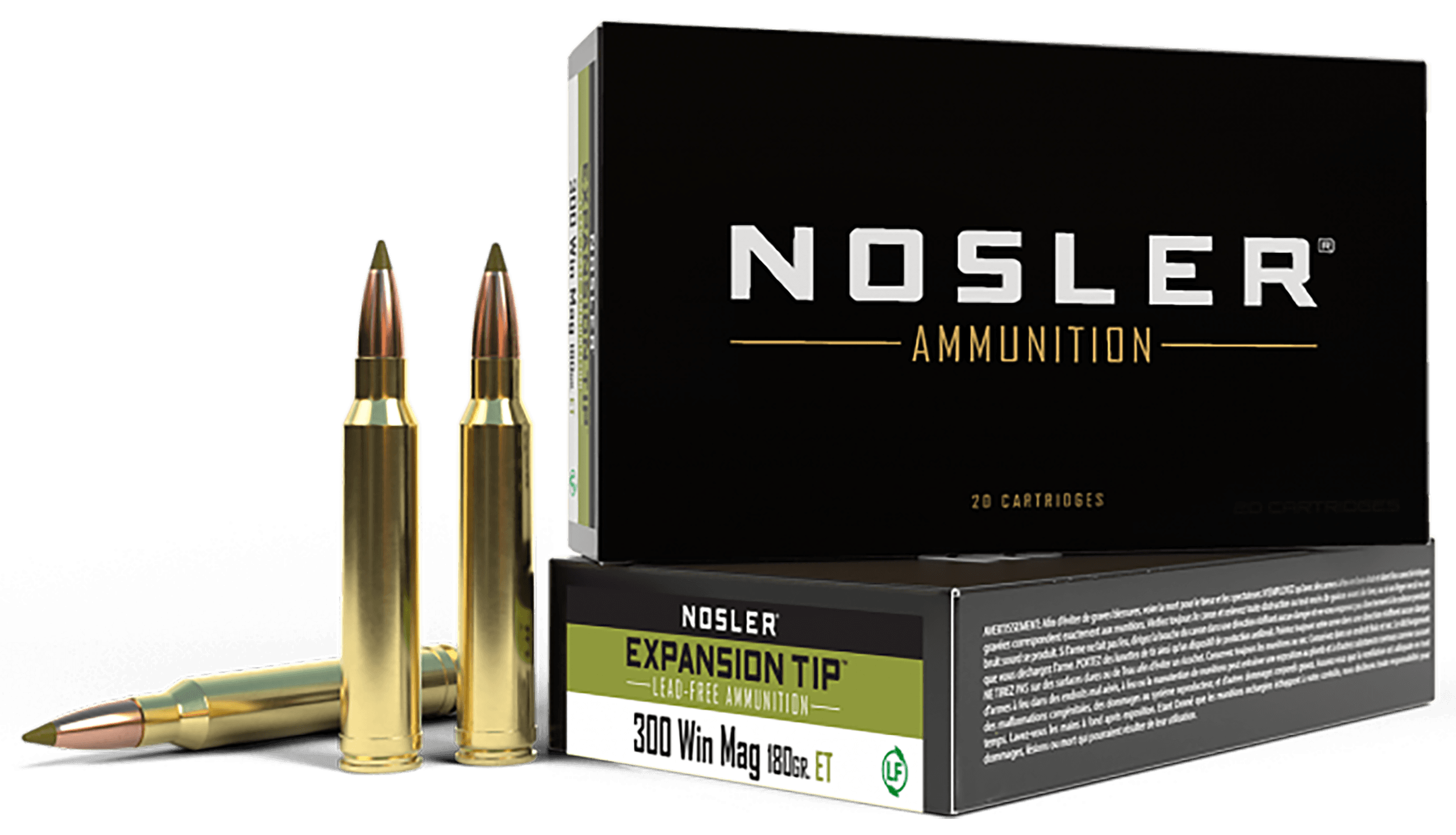 Nosler Expansion Tip 300 Winchester Magnum E Tip 180 Grain 20 Rounds