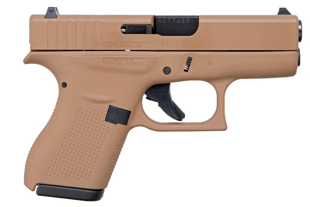 Glock G42 380 ACP 3.25in 6 Rd Flat Dark Earth Cerakote ACG-00819