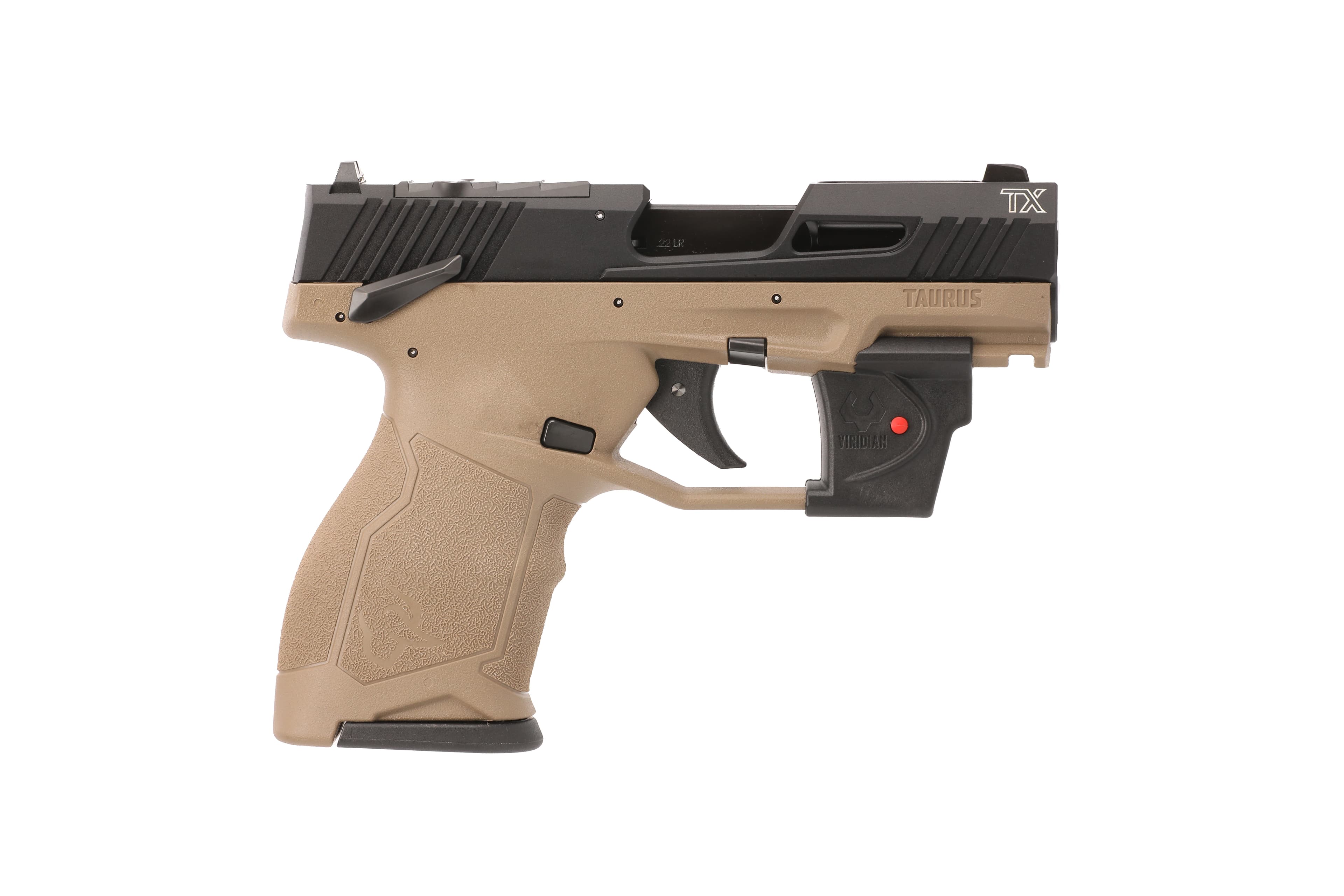 Taurus TX22 Compact 22 Long Rifle 3.5 Inch 13 Rounds Dark Earth Viridian Laser