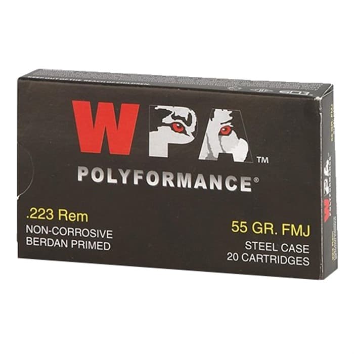 Wolf WPA Military Classic Rifle Ammunition .223 Rem 55 gr FMJ 3241 fps 20/ct