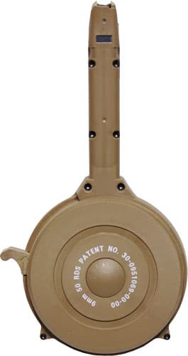 Iver Johnson 50 Round Polymer Magazine for Glock 9mm Luger Tan