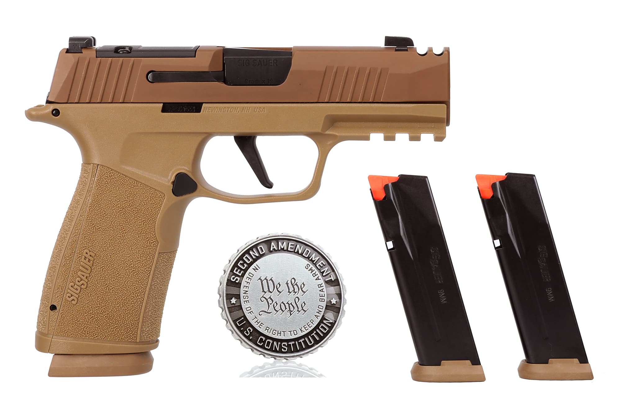 Sig Sauer P365X-Macro Comp 2A 9mm 3in 17rd Coyote Tan Optics Ready