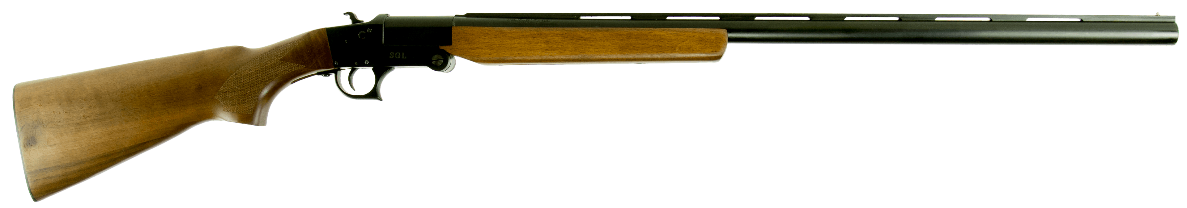 Hatfield SGL Full Size, 20GA, 28in. Barrel, 1rd, Wood Stock & Forend - Black (USH20W)