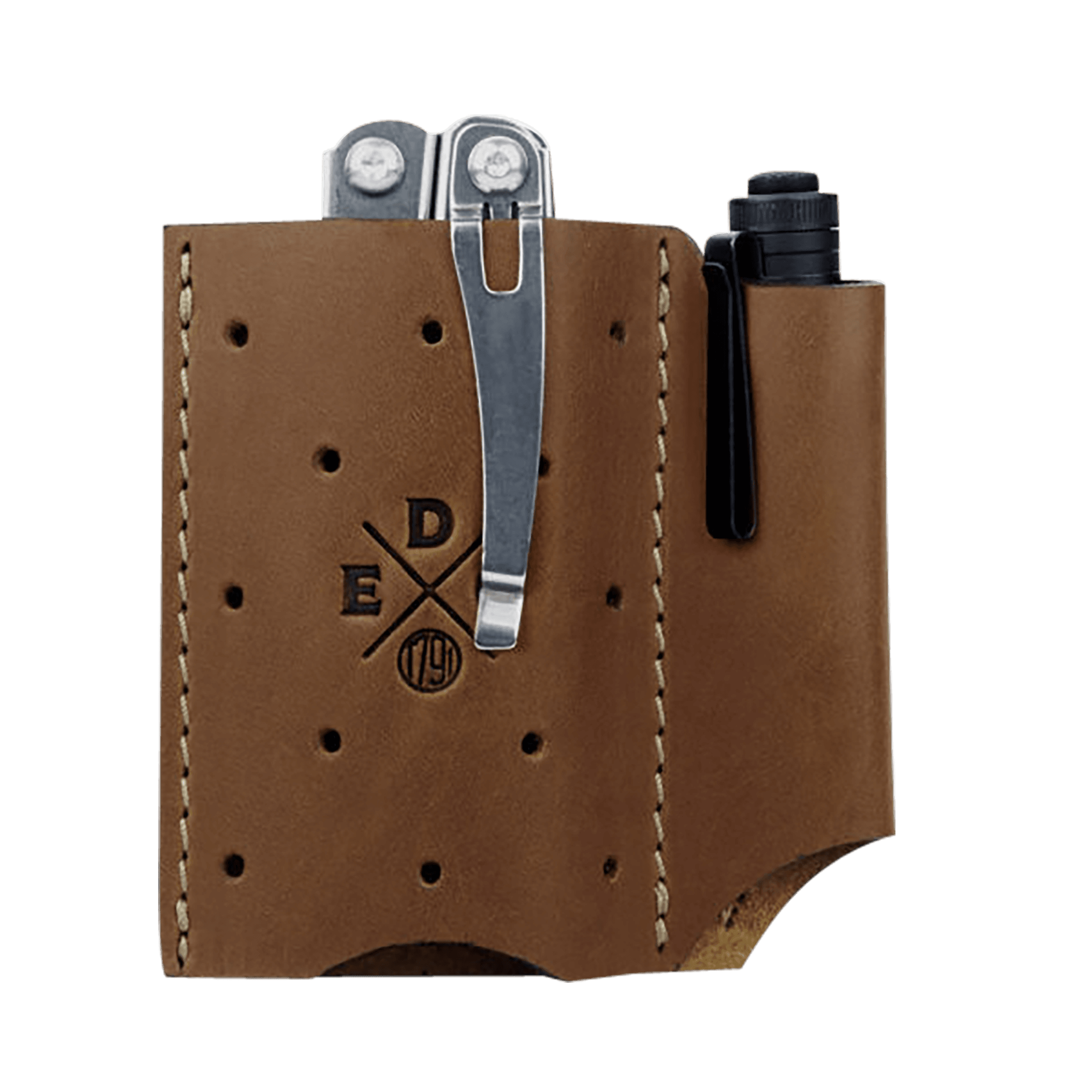 1791 Gunleather ACDUOCHNA EDC Action Clip Duo OWB Chestnut Leather Belt Clip Ambidextrous