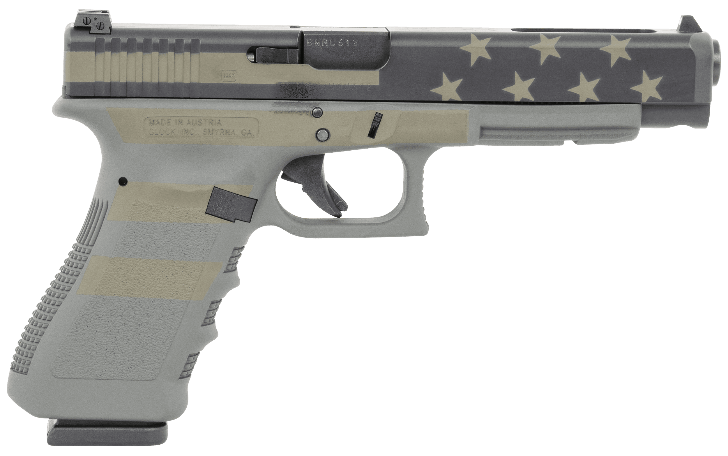 Glock G35 Gen 3 40 S&W 5.31in 15rd Operator Flag Cerakote Red