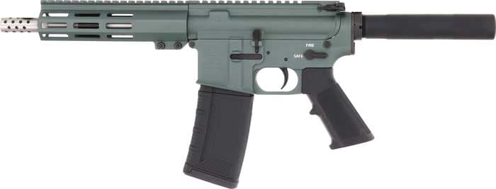 Great Lake Firearms GLFA AR15 Pistol 223 Wylde 7.5 Inch 30 Rounds Charcoal Green Stainless Steel